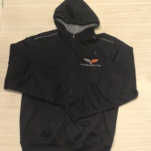 Medium Corvette Black Hooded 2/2 Zip Kangaroo Pocket Jacket